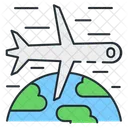 World Travel Plane Icon