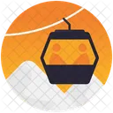 Traveling By Chairlift Enjoying Landscape Chair Lift Icon