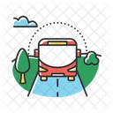 Travelling by bus  Icon