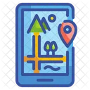 Travelling Location Mountain Location Phone Icon