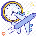 Travelling Time Flight Aeroplane Icon