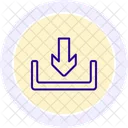 Tray Arrow Color Circle Icon Icon