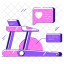 Treadmill Ergometer Gym Machine Icon