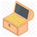 Treasure Chest Gold Stack Gold Jewels Icon