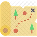 Treasure Map Map Parchment Icon