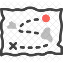 Treasure Map Guide Plan Icon