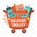 Treasure Trolley Cart Handcart Icon