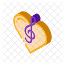 Music Heart Clef Icon