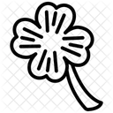 Icono De Linea De Trebol De La Suerte Icono
