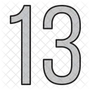 Numeros Dias 13 Icono