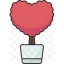 나무 심장 모양 아이콘