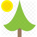 Fir Tree Sun Icon