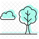 Tree Beside Field Tree Field Icon