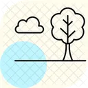 Tree Beside Field Icon