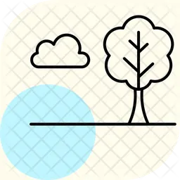 Tree beside field  Icon