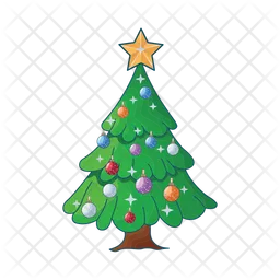 Tree christmas decoration  Icon