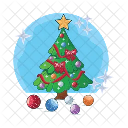 Tree christmas decoration  Icon