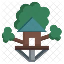 Tree House Stay Home Stay At Home Icon