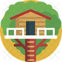 Tree House Childhood Wooden House Icon