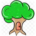 Tree House Nature House Tree Accommodation Icon