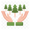 Tree In Hand Plant Trees Green Plant Icon