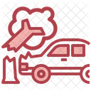 Tree On Car Accident Insurance  Icon