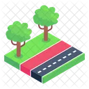 Forest Path Road Tree Path Icon