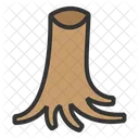 Tree Stump Tree Cut Down Wood Tree Logs Icon