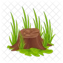 Nature Stump Grass Icon