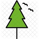 Tree With Birds Christmas Gift Icon