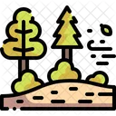 Trees Scenery Rural Icon