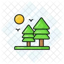 Trees Forest Landscape Icon