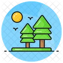 Trees Forest Landscape Icon