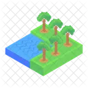 Nature Farm Trees Icon