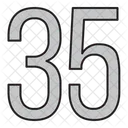 Numeros Dias 35 Icono