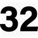 Treinta Y Dos Numeros Numerico Icono