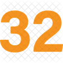 Treinta Y Dos Numeros Numerico Icono