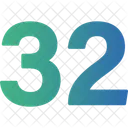 Treinta Y Dos Numeros Numerico Icono