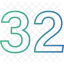 Treinta Y Dos Numeros Numerico Icono