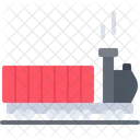 Trem De Conteiner Conteiner De Locomotiva Locomotiva Icon