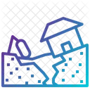 Sol Tremblement De Terre Fissure Icône