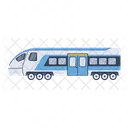 Un Practico Diseno Vectorial Plano De Tren Icono