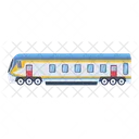 Un Practico Diseno Vectorial Plano De Tren Icono