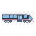 Un Practico Diseno Vectorial Plano De Tren Icono