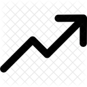 Aufwartstrend Geschaft Diagramm Symbol