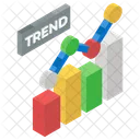 Trendanalyse Trenddiagramm Trendgraph Symbol