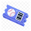 Trendiges Baseball-Ticket  Symbol