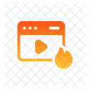 Trending Video Video Blog Fire Icon