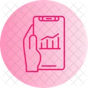 Trendy Hand Holding Phone Stylish Icon