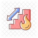 Feuer Flucht Treppe Symbol